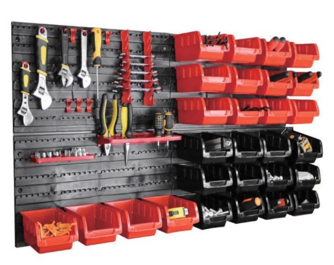 YS12115A 46 Piece Plastic Mounted Wall DIY Tool — storage box by WIS Technology