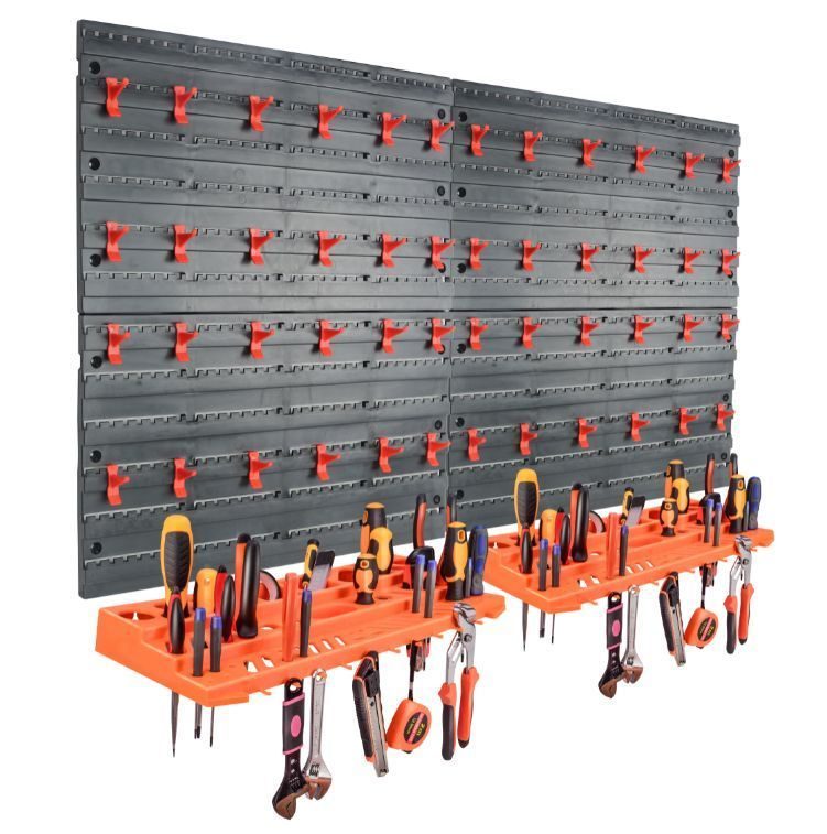 YS12123B 54 Piece Plastic Mounted Wall DIY Tool — storage box by WIS Technology
