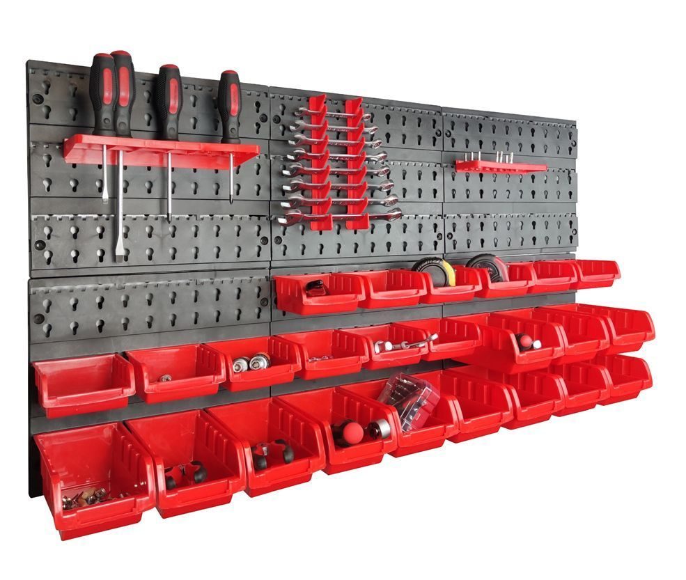 YS13005 34 Piece Plastic Mounted Wall DIY Tool — storage box by WIS Technology