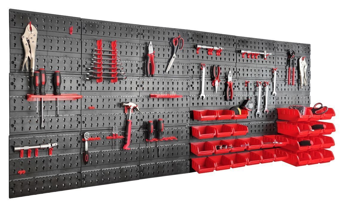 YS13007 96 Piece Plastic Mounted Wall DIY Tool — storage box by WIS Technology